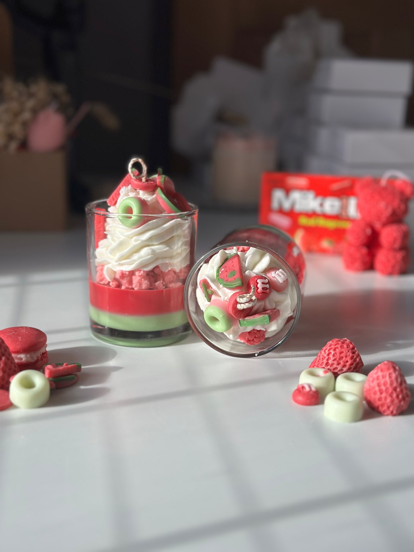 Watermelon Dessert Soy wax candle
