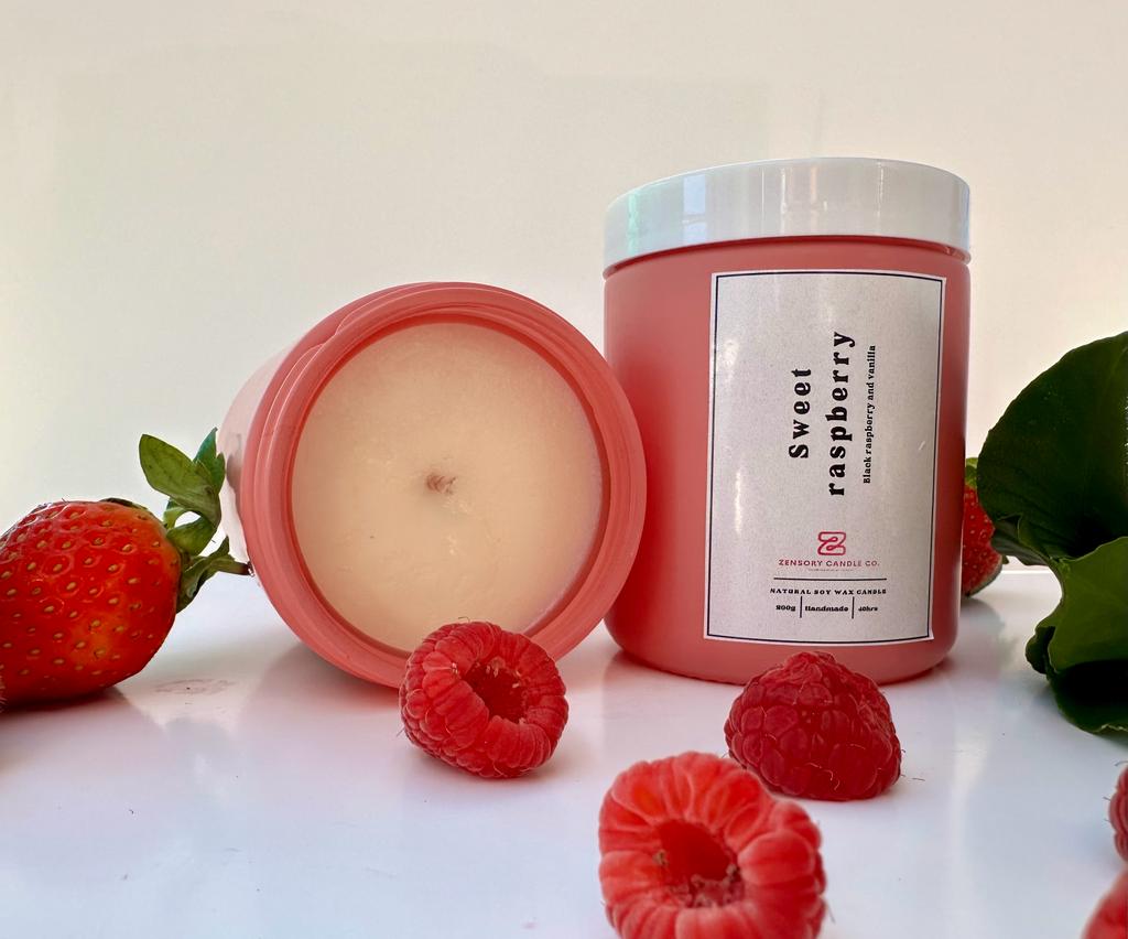 Sweet Raspberry Soy Wax Candle