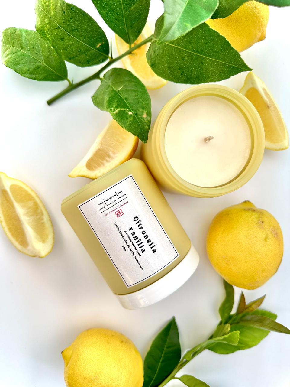 Citronella Vanilla Soy Wax Candle