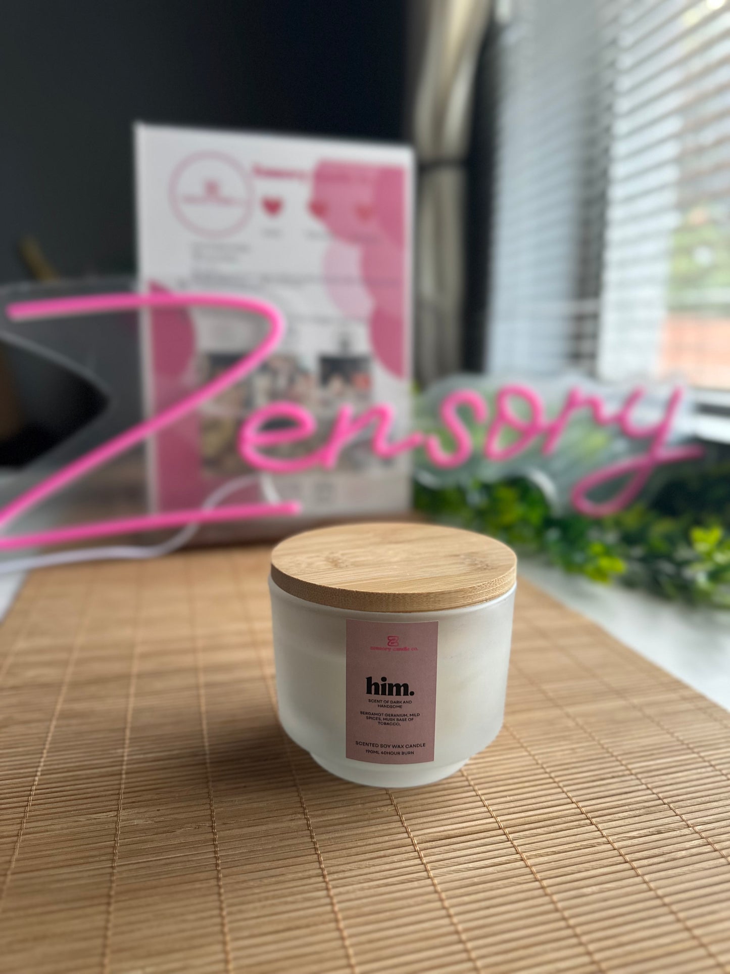 160ml Soy wax candle wooden wick with bamboo lid - Scented candle gift - Zensory Candle Co