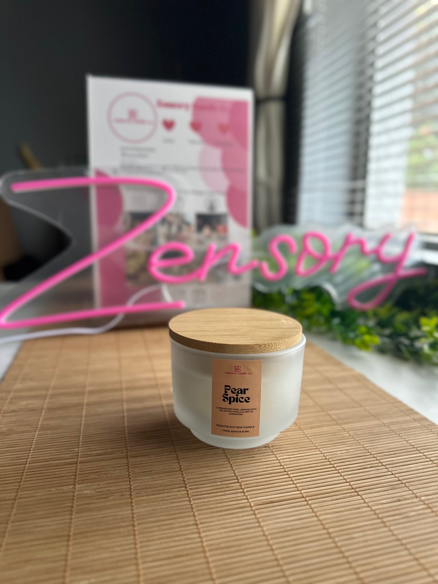 160ml Soy wax candle wooden wick with bamboo lid - Scented candle gift - Zensory Candle Co