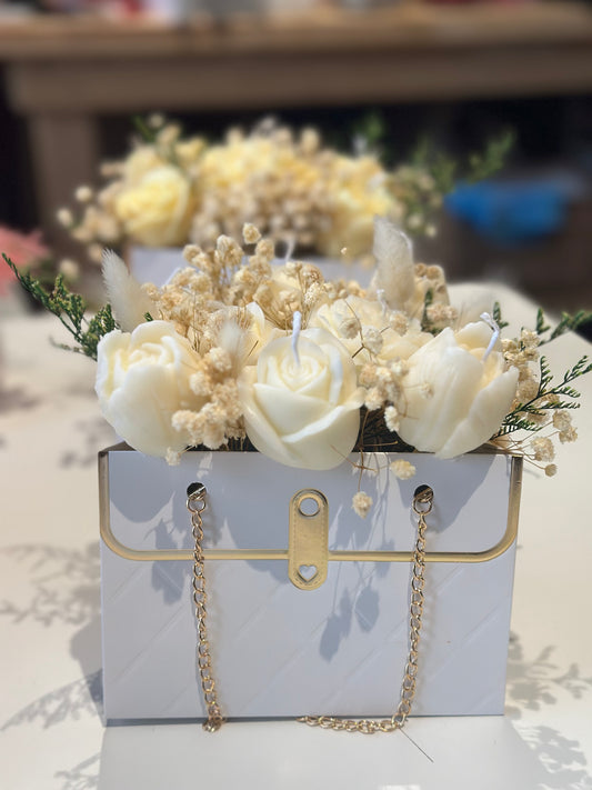 Candle Flower bag (white)
