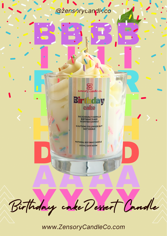Birthday cake Soy wax candle - Gift - Zensory Candle Co