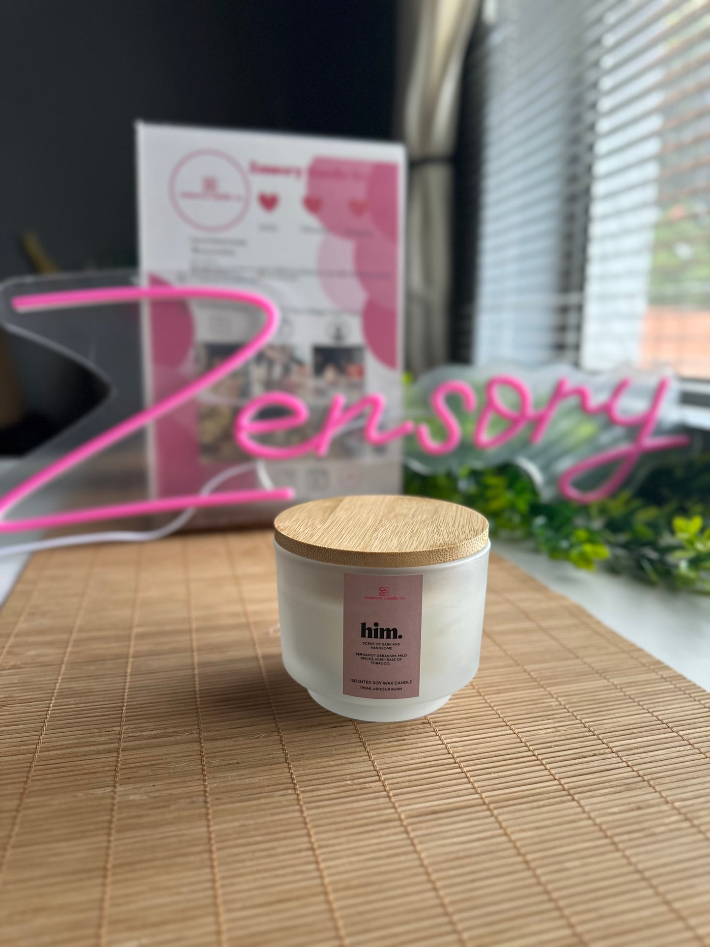 160ml Soy wax candle wooden wick with bamboo lid - Scented candle gift - Zensory Candle Co