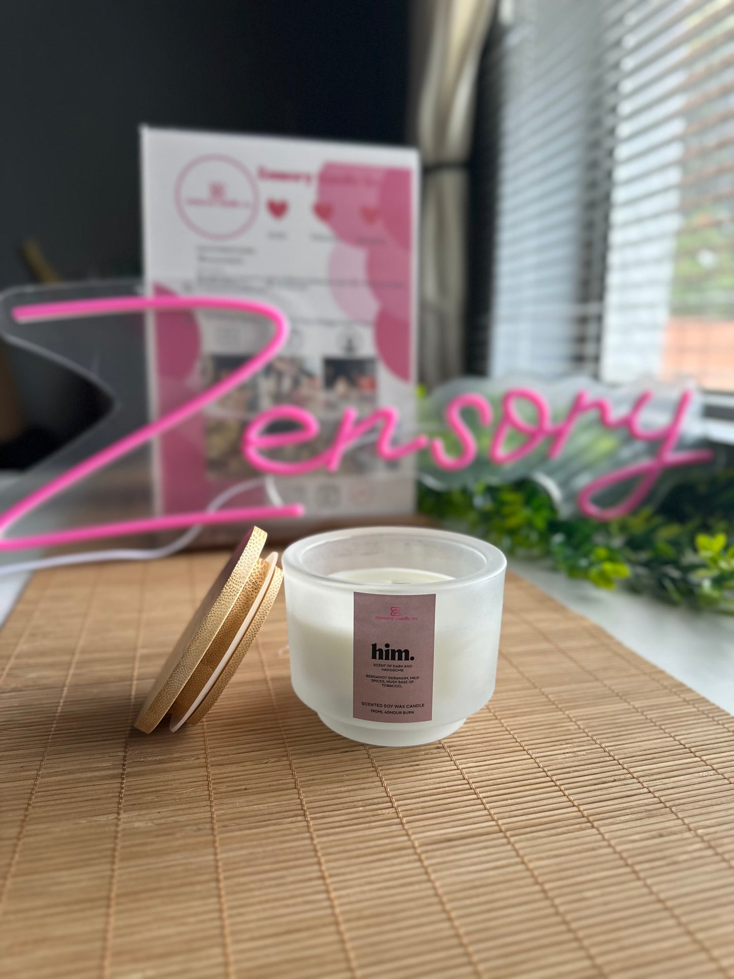 160ml Soy wax candle wooden wick with bamboo lid - Scented candle gift - Zensory Candle Co