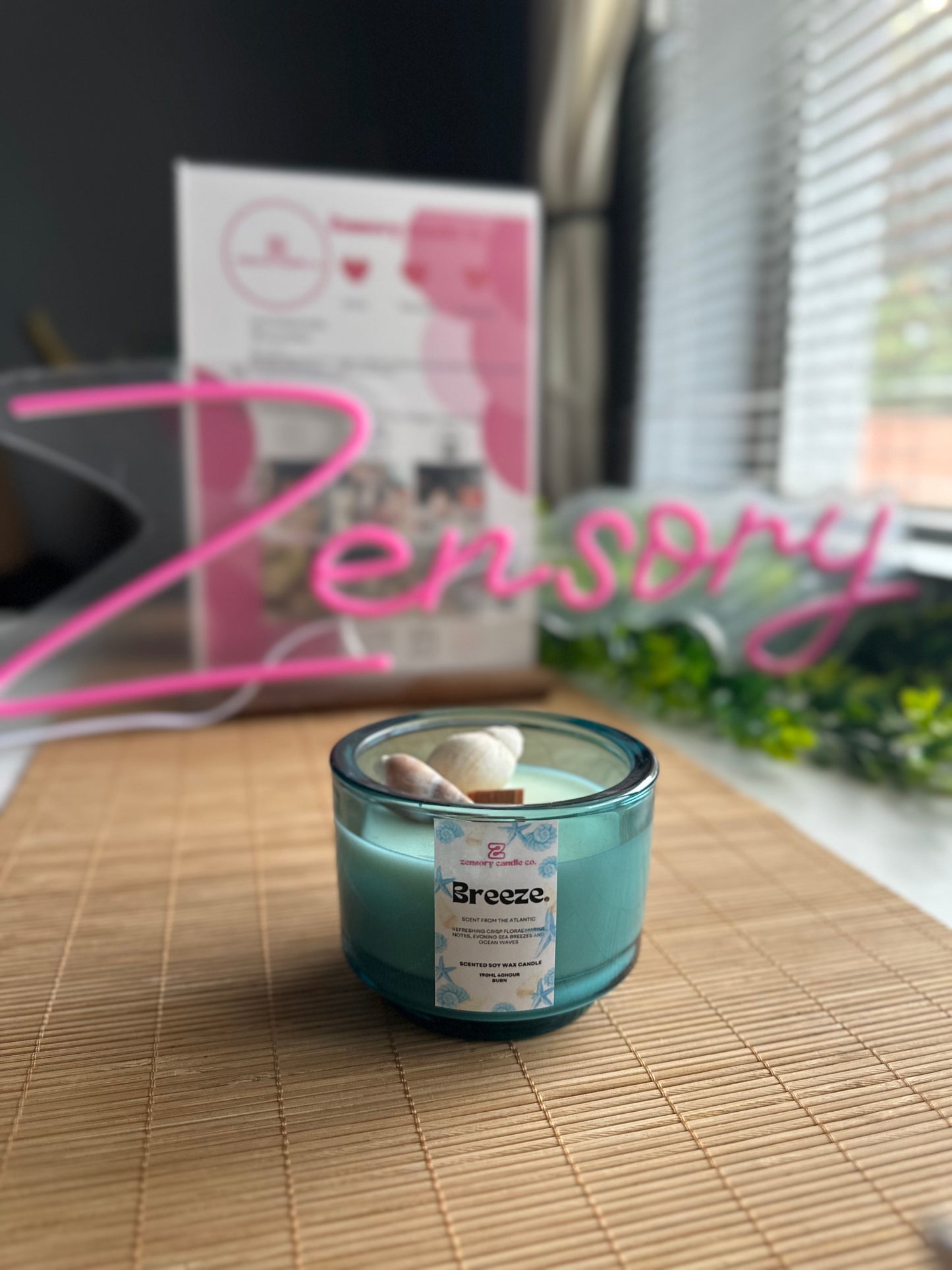 160ml Soy wax candle wooden wick with bamboo lid - Scented candle gift - Zensory Candle Co