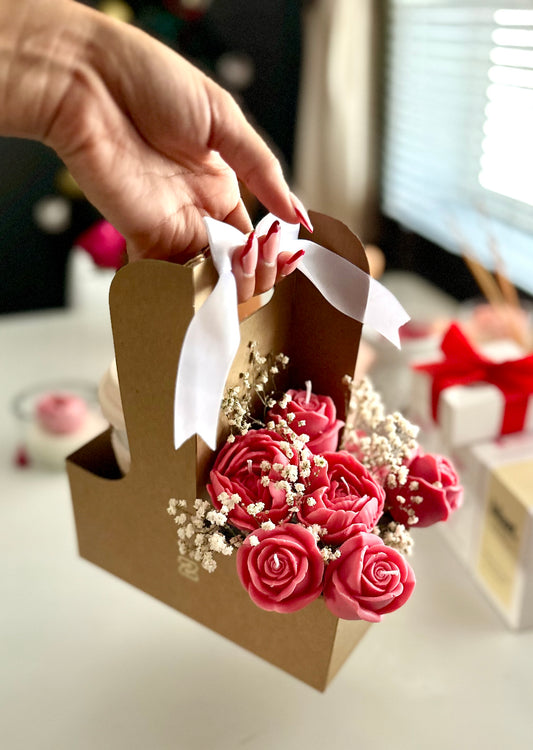 Candle Flower Roses caddy