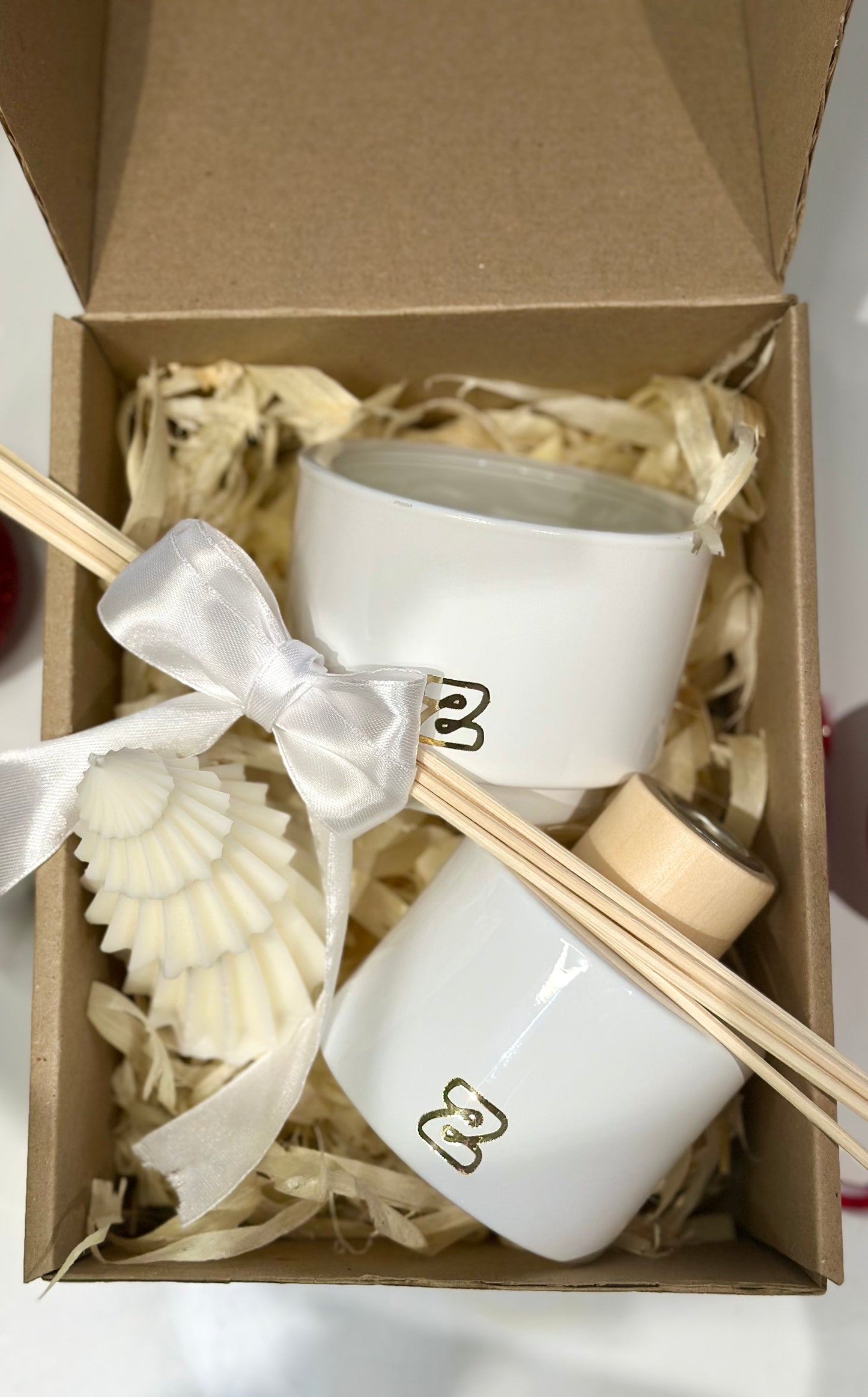 Candle and Diffuser Set (white bamboo)