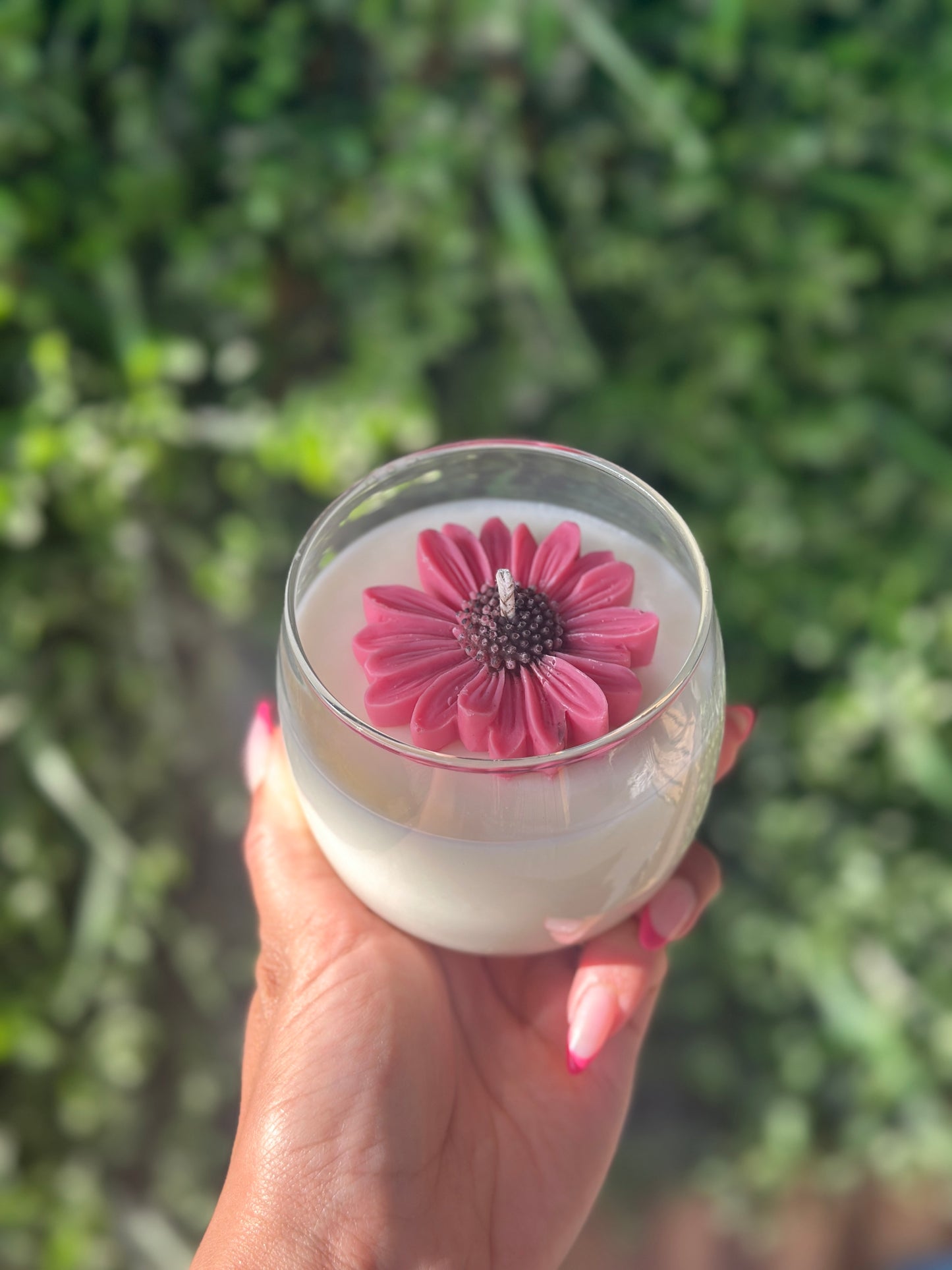 Teacher Appreciation daisy candle