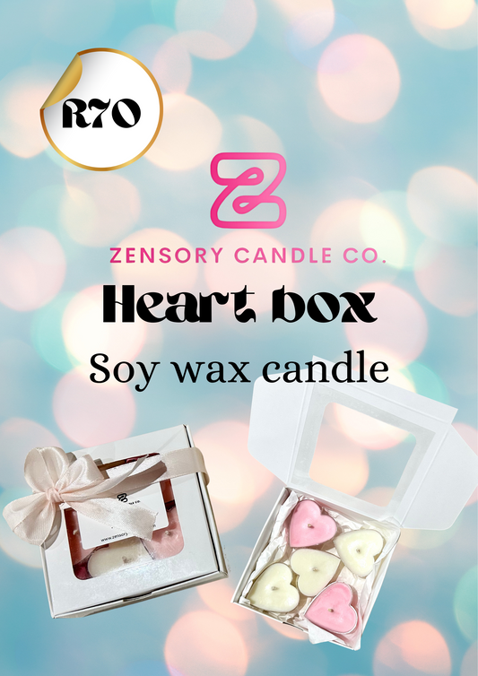 Heart box (scented soy wax tea lights)