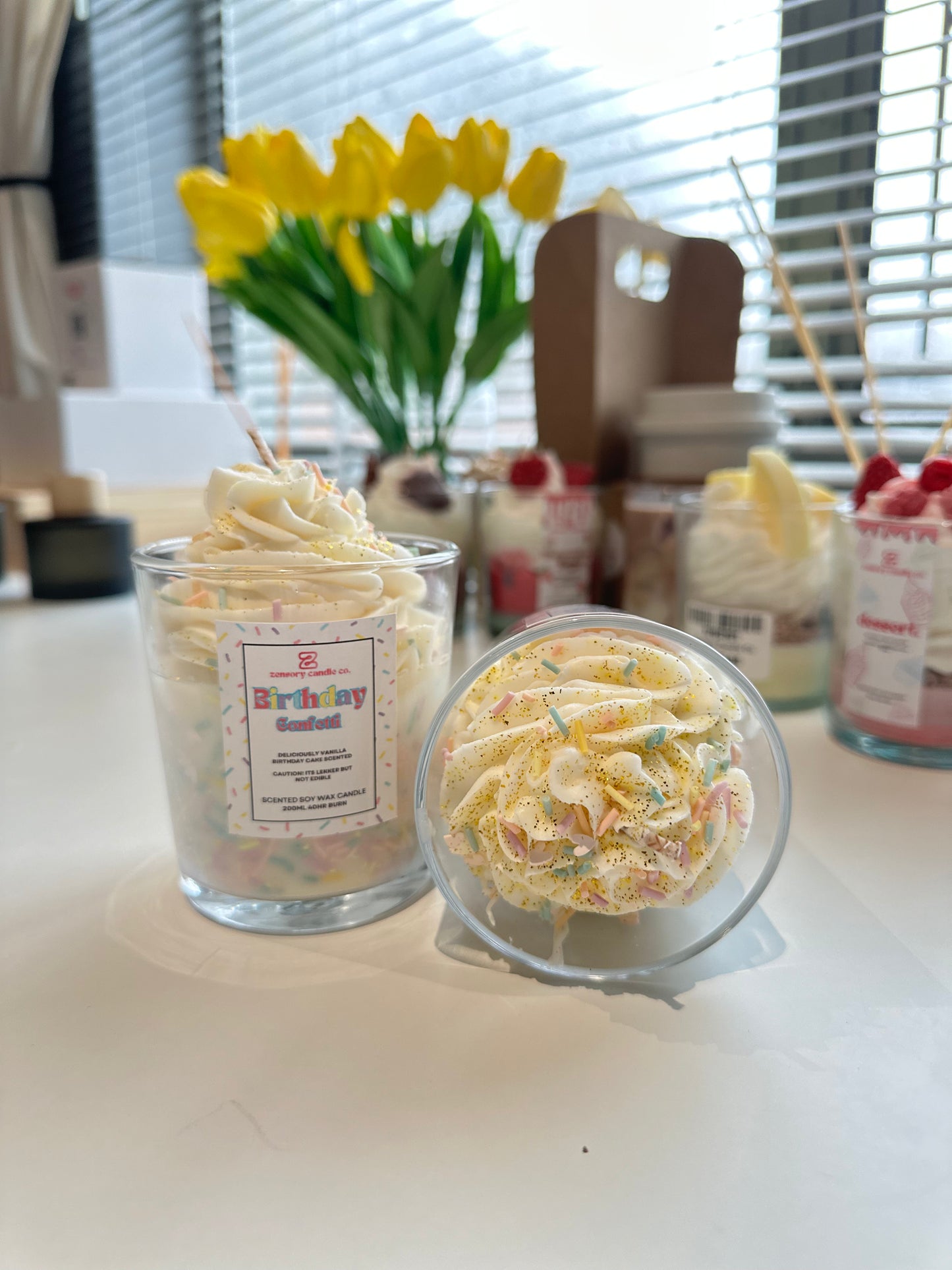 Birthday confetti Soy wax candle