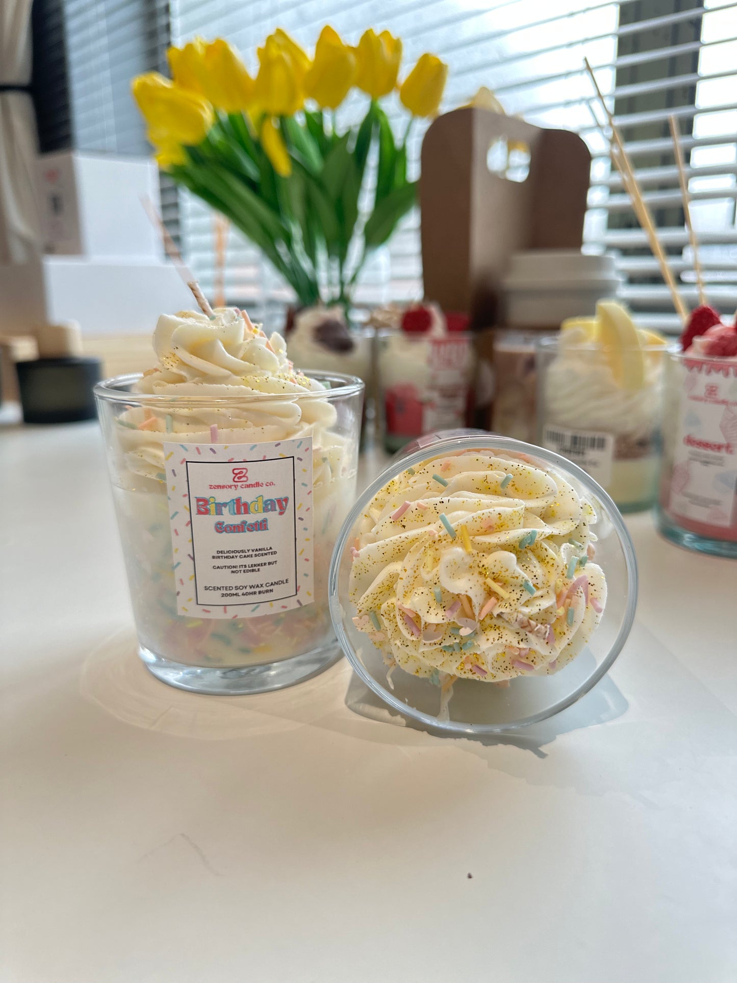 Birthday confetti Soy wax candle
